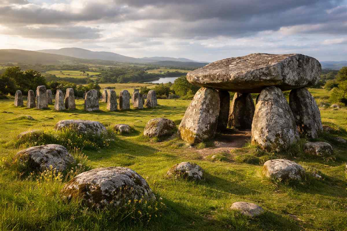 Kamienne kręgi i dolmeny: ludowe wyjaśnienia pochodzenia megalitów Irlandii