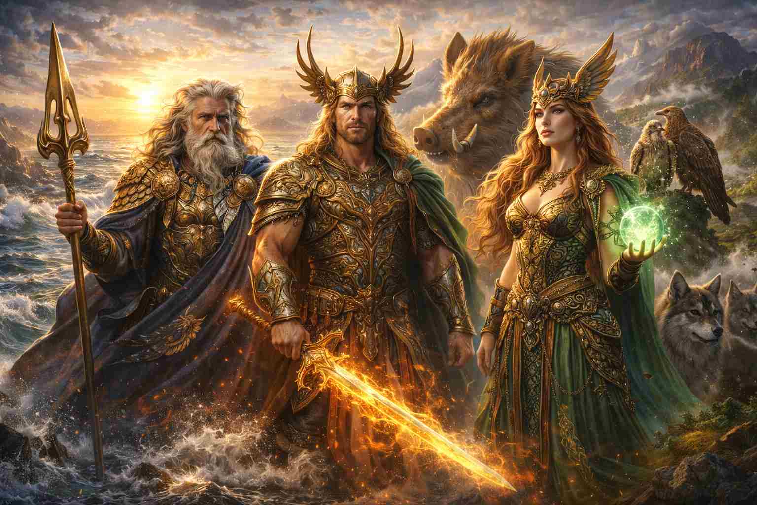 Njord i jego dzieci: Freyr i Freyja