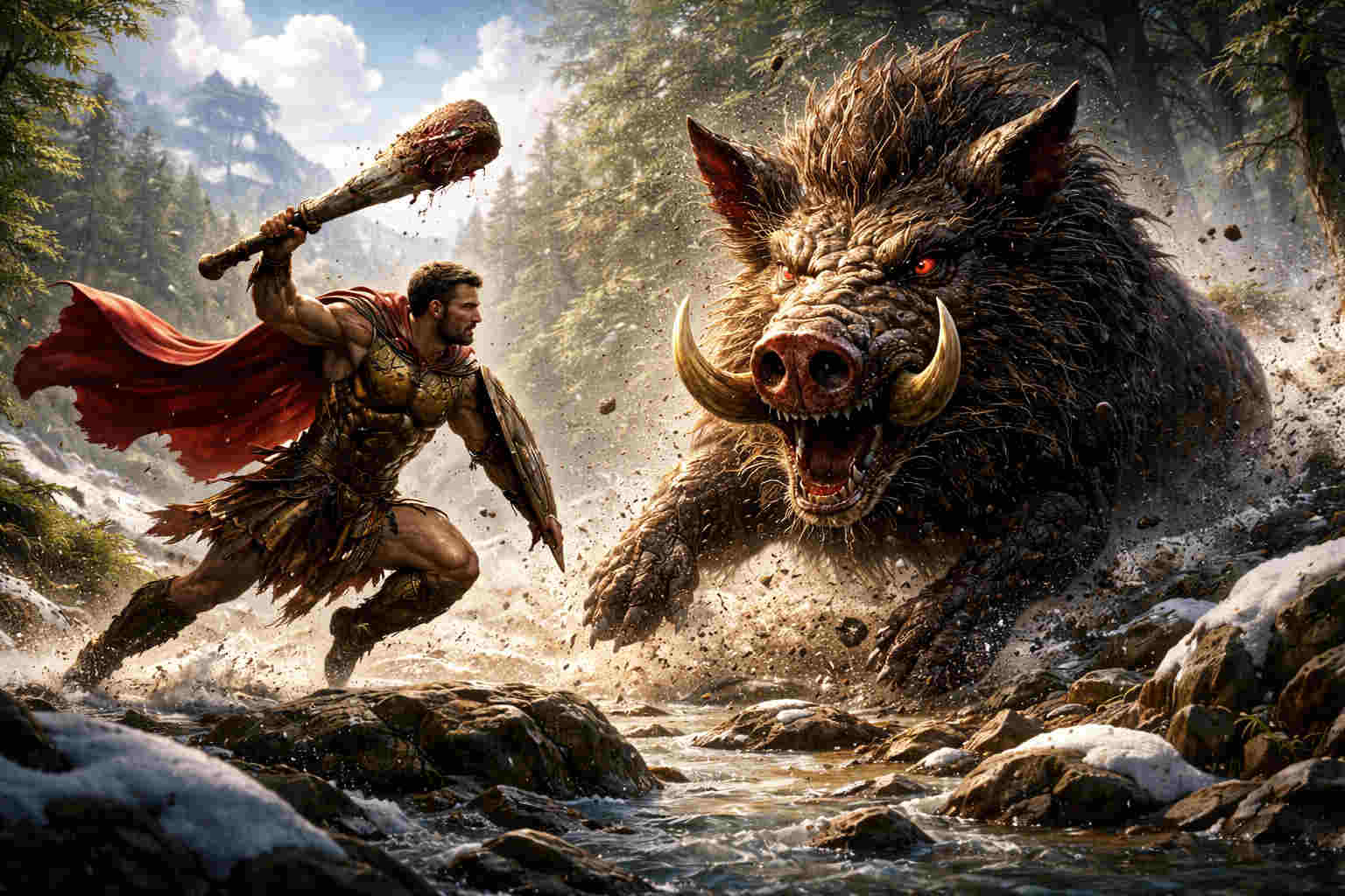 Dzik z Erymantosu – pościg, który kończy się bez krwi