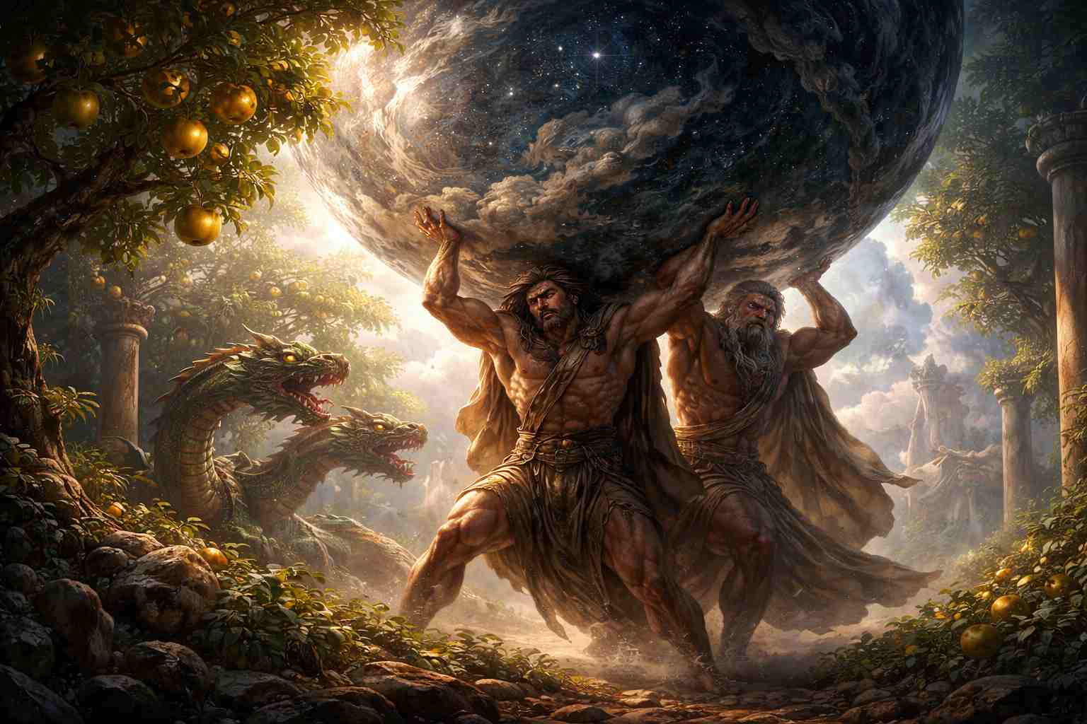 Złote jabłka i ciężar nieba: jak Herakles zdobył ogród Hesperyd