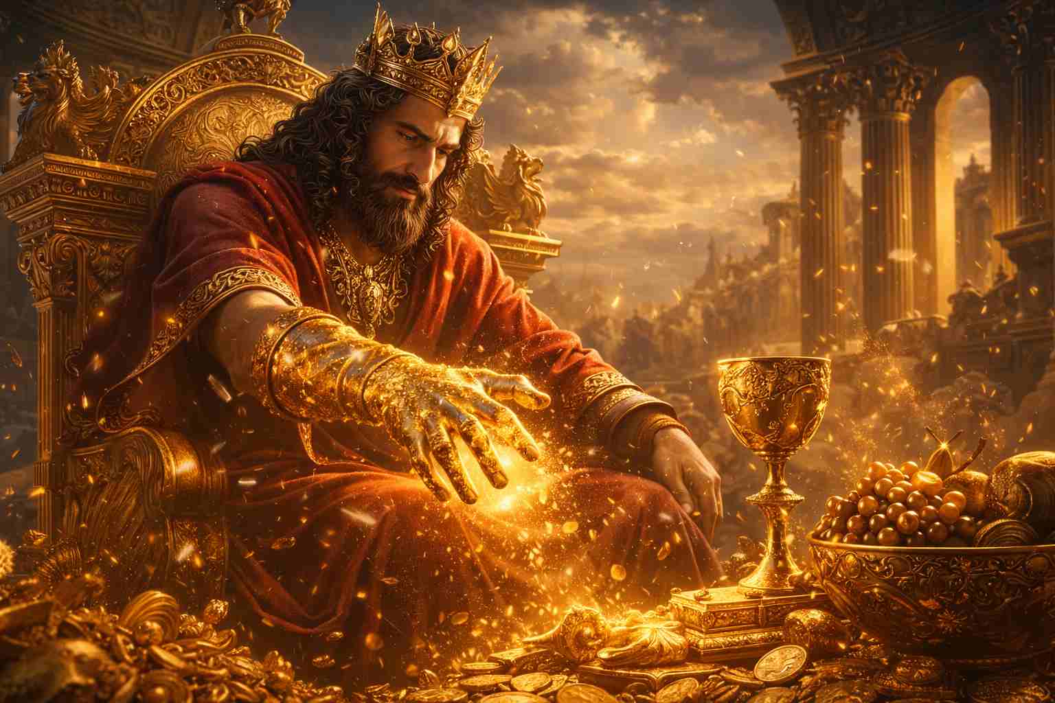 Mit o królu Midasie – złoty dotyk jako przestroga przed chciwością