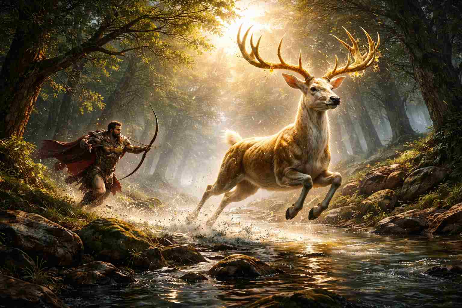 Łania kerynejska – pościg za świętym zwierzęciem Artemidy