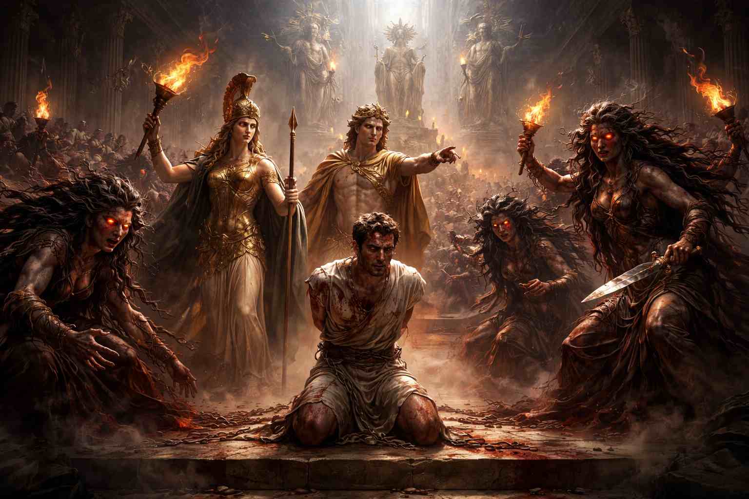 Orestes i Erynie – mityczny proces o winę, zemstę i przebaczenie