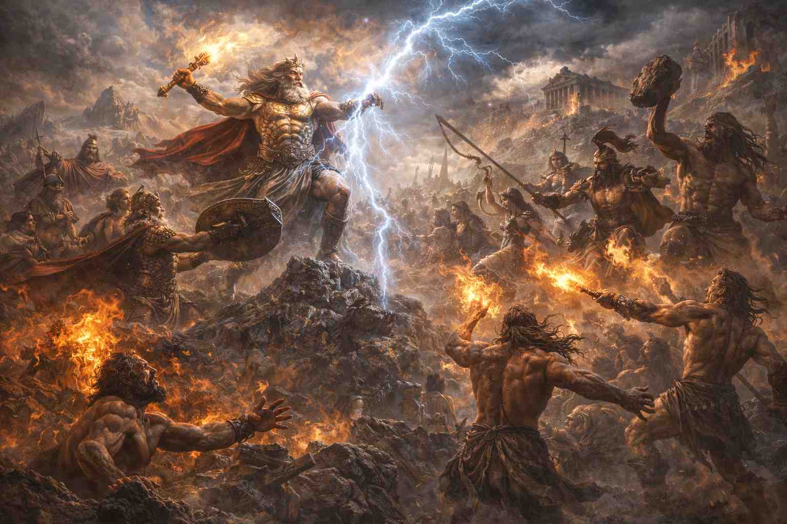 Wojna bogów i tytanów – jak Grecy wyobrażali sobie zmianę władzy na Olimpie