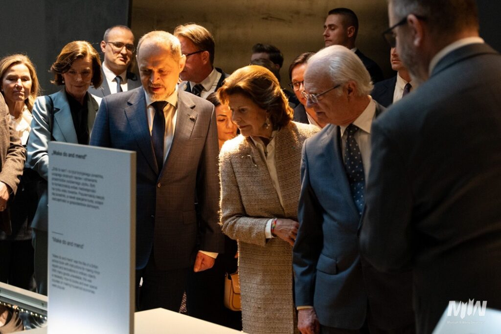 Szwedzka para królewska odwiedziła Muzeum II Wojny Światowej w Gdańsku, fot. Andrzej Sipajło/MIIWŚ.