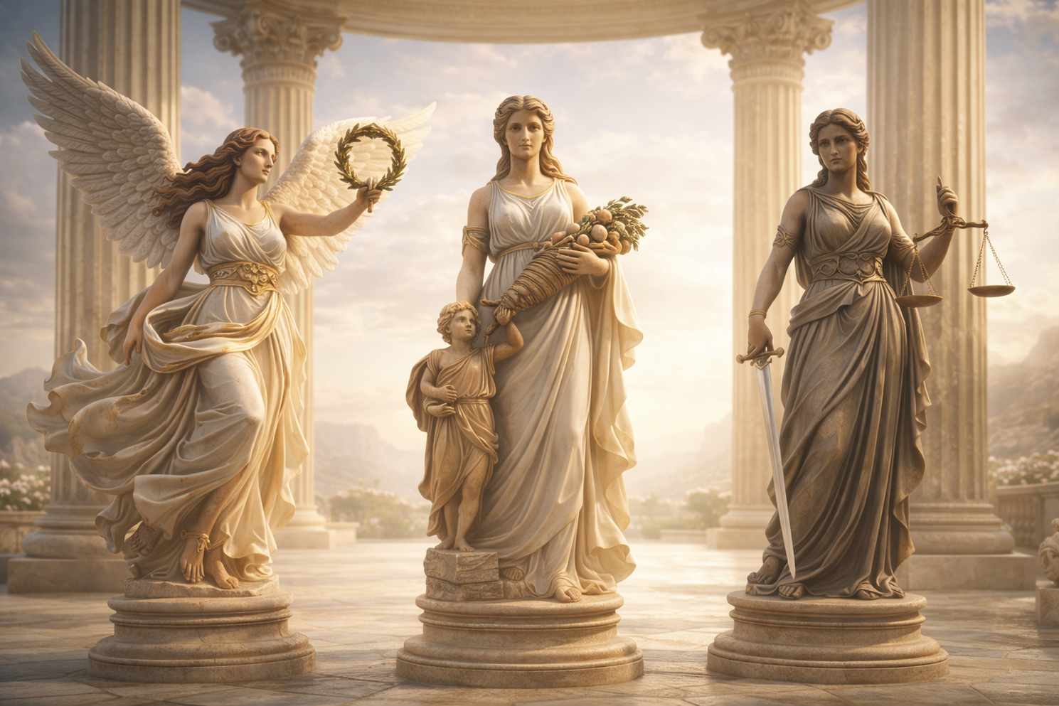 Personifikacje abstrakcji – Nike, Eirene i Nemesis, czyli kiedy idee dostały twarz