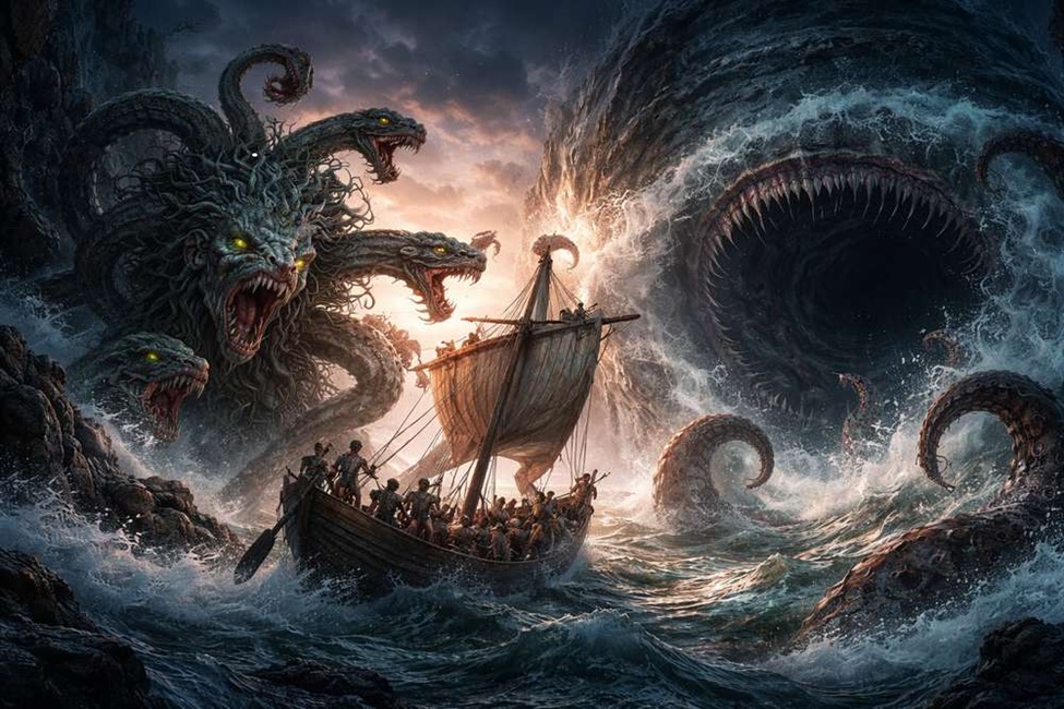 Potwory morskie – Skilla, Charybda i inni wrogowie żeglarzy
