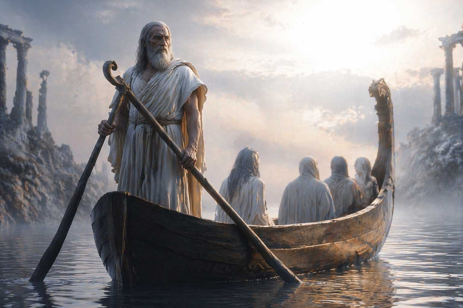 Charon – przewoźnik dusz i cena za przeprawę do Hadesu – moneta, która miała kupić spokój po śmierci