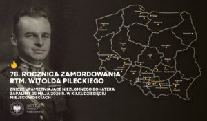 Znicze pamięci w 78. rocznicę śmierci rotmistrza Witolda Pileckiego. Uroczystość w Krakowie odbędzie się 25 maja