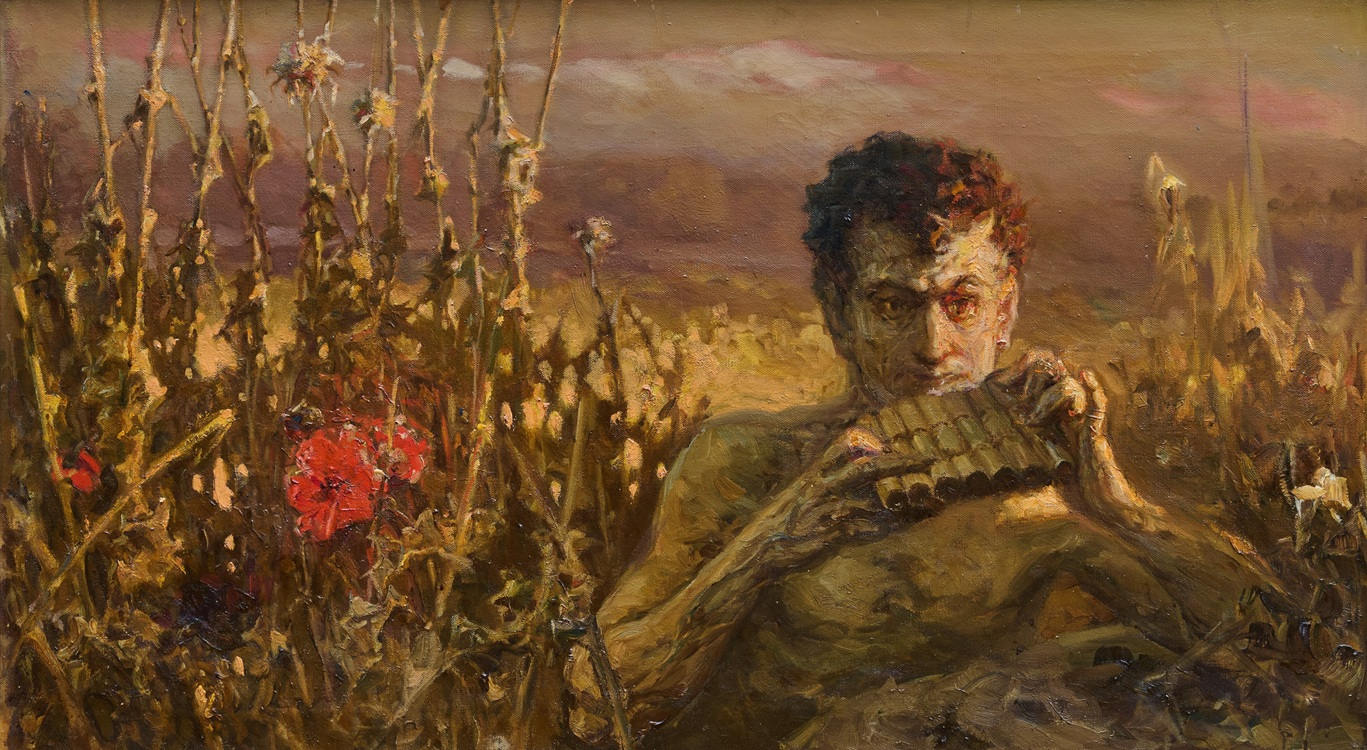 Wilhelm Kotarbiński, Satyr, ok. 1900 (?), olej, płótno; Kijowska Narodowa Galeria Sztuki